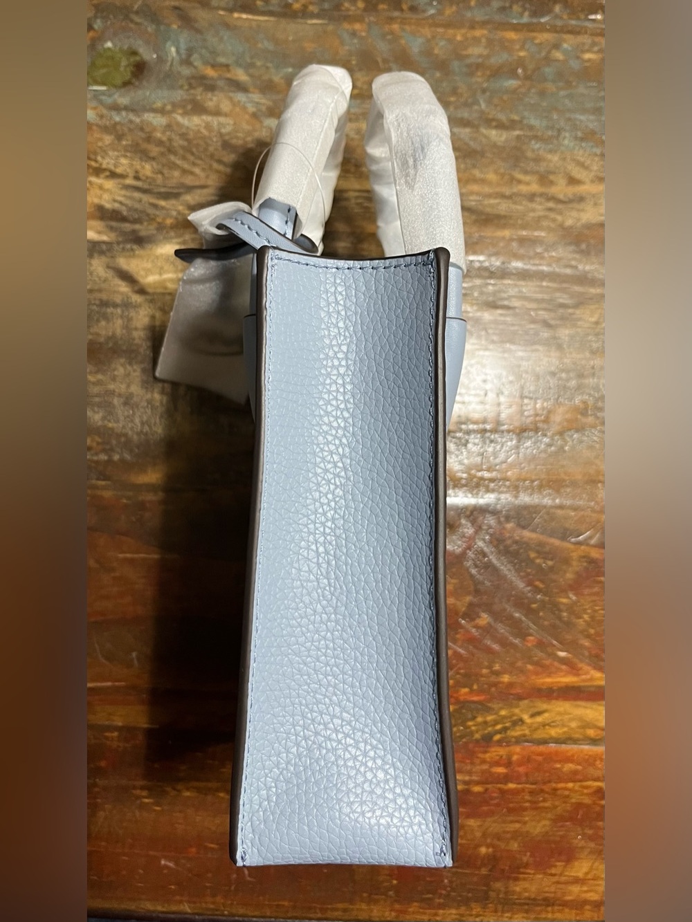 MICHAEL KORS MERCER EXTRA SMALL XS SHOPPER CROSSBODY BAG Pale Blue NEW WITH TAGS - Picture 3 of 8